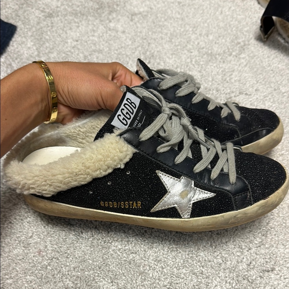 Authentic Golden Goose Black Distressed Sneakers